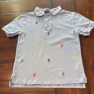 Polo by Ralph Lauren Blue and Red Classic Polo Shirt